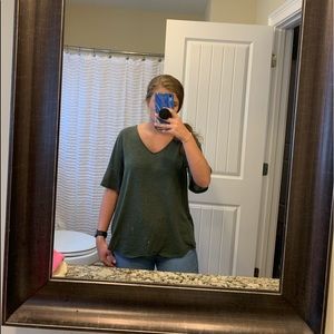 cute army green shirt!